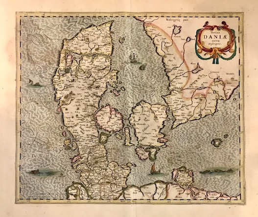 Mercator Gerard - Hondius Jodocus Totius Daniae nova descriptio 1637 Amsterdam